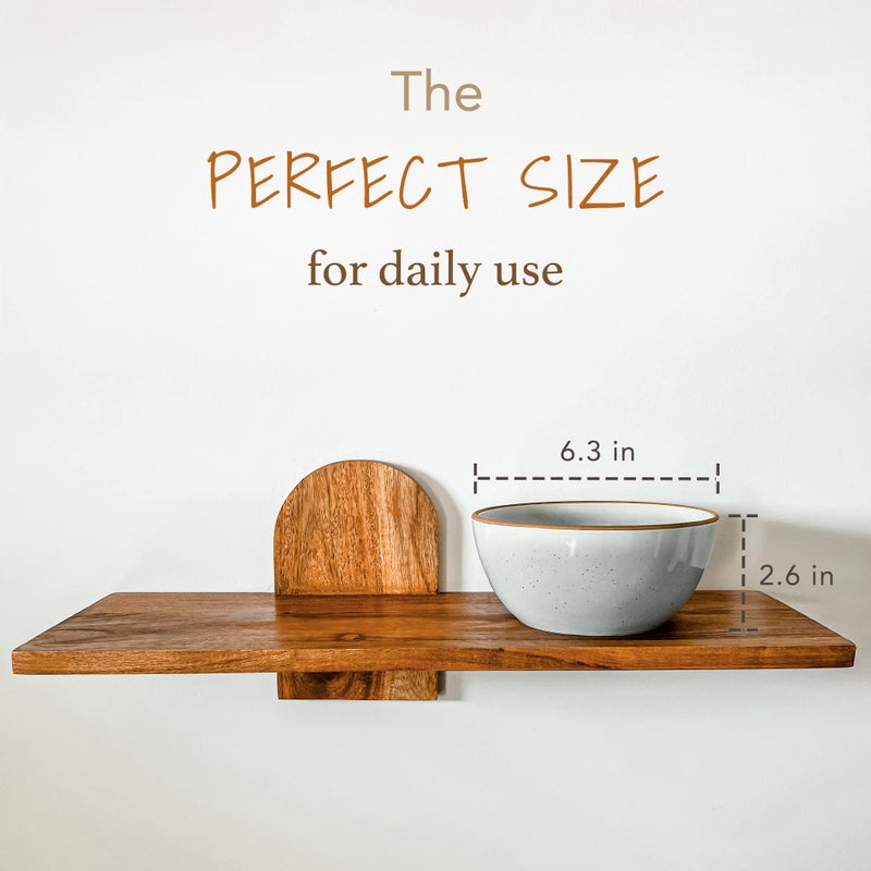 Mora Ceramic Bowls For Kitchen, 28oz - Bowl Set of 4 - For Cereal, Salad, Pasta, Soup, Dessert, Serving etc - Dishwasher, Microwave, and Oven Safe - For Breakfast, Lunch and Dinner - Earl Grey - Image 2